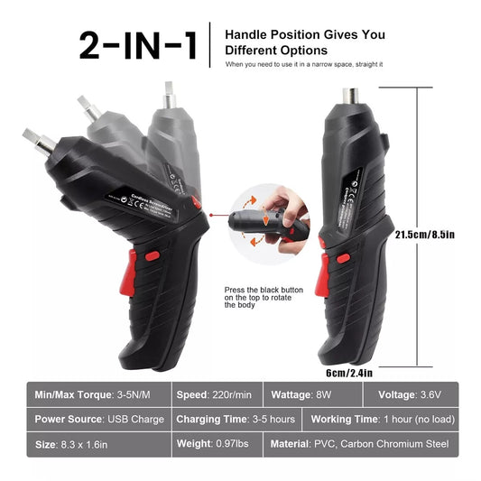 Destornillador Inalambrico Electrico 47p