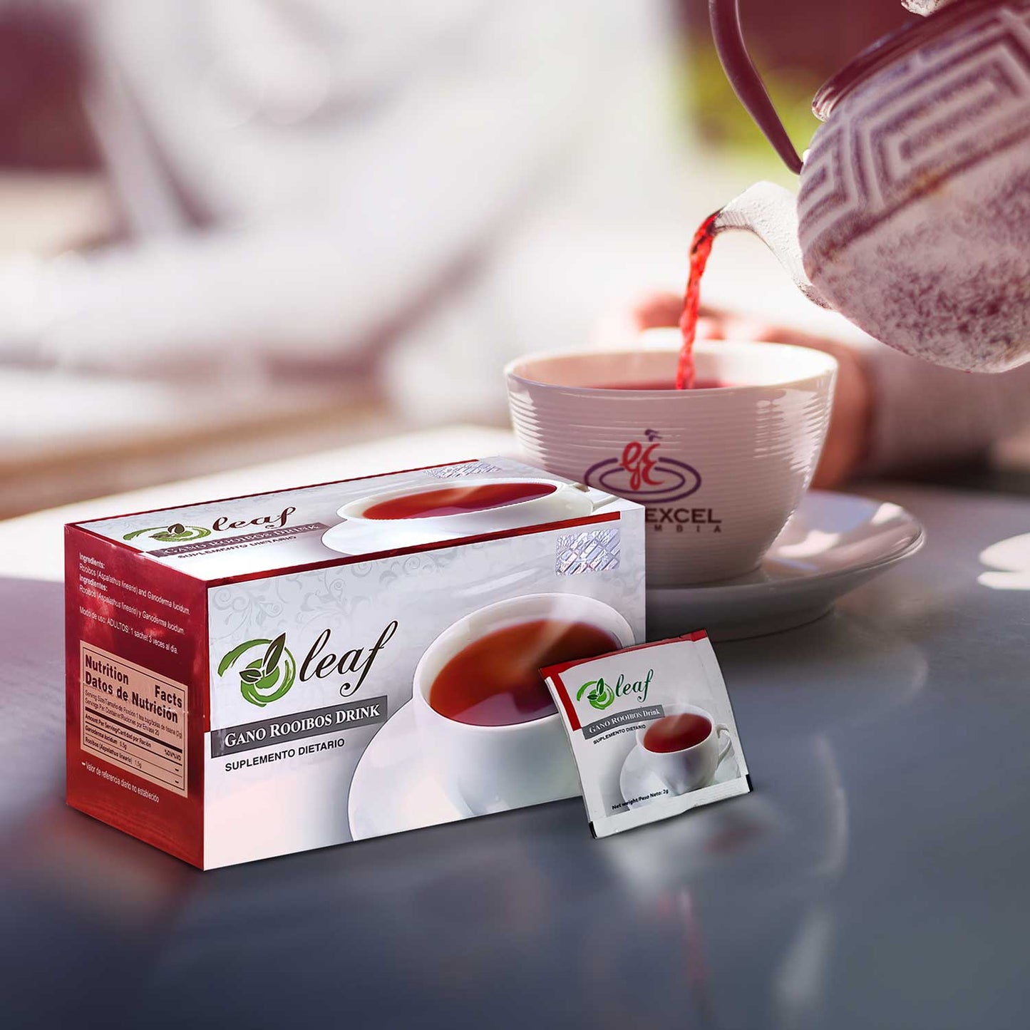 Oleaf gano rooibos drink