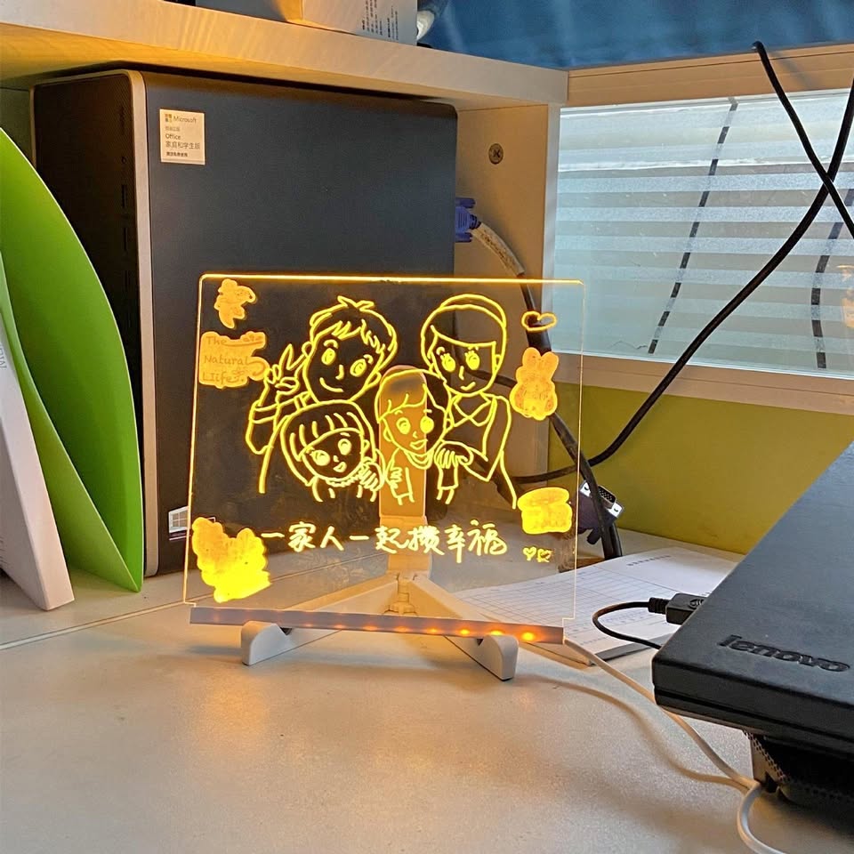 Tablero Mágico LED Acrílico DIY para Mensajes Luminosos