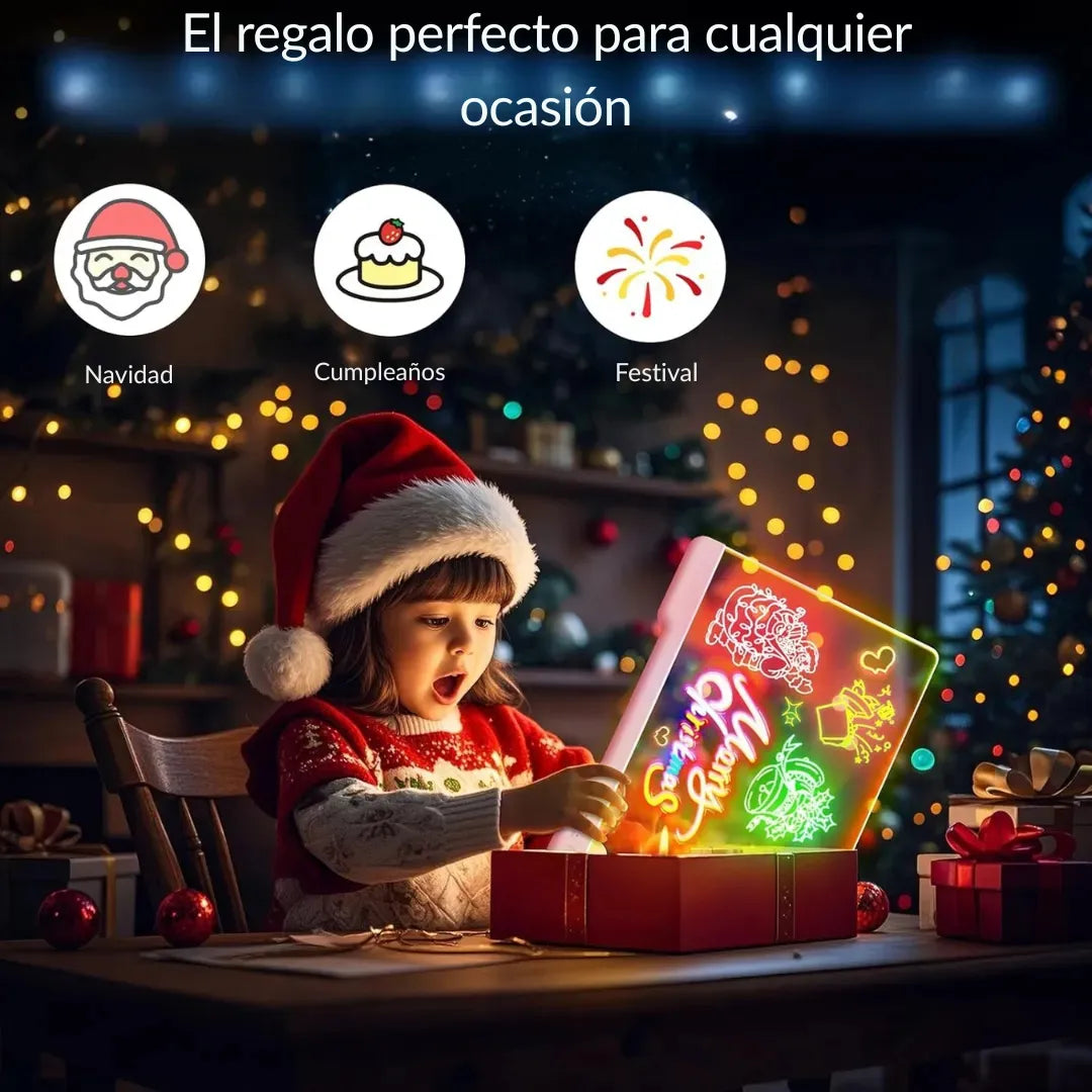 Tablero Mágico LED Acrílico DIY para Mensajes Luminosos